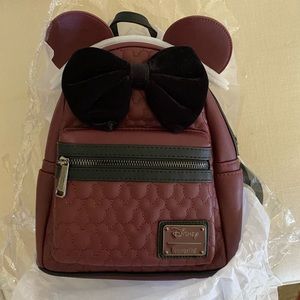 Loungefly Disney Mini Mouse backpack, burgundy